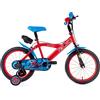 SCHIANO SRL Bici 14 Spiderman, bicicletta bambini Spiderman 34595, bici Marvel 14 pollici, bici con rotelle Spiderman