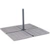 BIZZOTTO ANDREA SPA SET 4 MARMETTE 50x50cm CEMENTO WENGE (tubo in metalo non incluso)