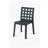 DIMAPLAST 2000 SRL Sedia Capri Bistrot antracite, sedia polipropilene, sedia moderna, sedia design minimalista, arredo interno esterno