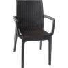 ARETA S.R.L. POLTRONA DAFNE MARRONE SIMIL RATTAN