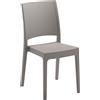 ARETA S.R.L. SEDIA FLORA IN PLASTICA 52X46X86 CM TORTORA ARETA