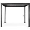 BIZZOTTO ANDREA SPA Bizzotto, Ocean Pergola, 3x3 m, Antracite, Alluminio, Tetto Lamellare Orientabile, 300x300x250 cm