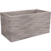 NICOLI S.R.L. Cassetta Elegance 80 cm cenere, vaso per piante, fioriera moderna, cassetta da esterno, design tridimensionale