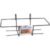 MACA S.R.L. Porta fioriera da balcone 40 cm, supporto fioriera in ferro nero, porta vaso balcone, accessori esterno