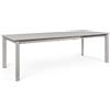 BIZZOTTO ANDREA SPA Tavolo Alluminio Konnor 160-240x100 Rastin, allungabile con apertura telescopica, gambe con ruote, design moderno