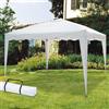 BIACCHI ETTORE SRL VerdeLook, Gazebo Pieghevole, 3x2 m, Struttura in Metallo, Telo Poliestere Bianco (base non inclusa)