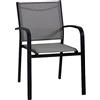 VACCHETTI GIUSEPPE SPA POLTRONA SULLIVAN ANTRACITE ALLUMINIO IMPILABILE 61X56X84CM