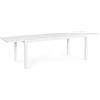 BIZZOTTO ANDREA SPA Tavolo Hilde Bianco, alluminio verniciato, gambe da assemblare, tavolo allungabile 200/300x100 cm