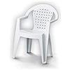 DIMAPLAST 2000 SRL Dimaplast 2000, Sedia Norma MD, Bianca, 56x45x80 cm, Impilabile