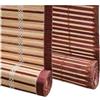 BIACCHI ETTORE SRL VerdeLook, Tapparella Egitto, Bamboo con Bordo in Cotone, 150x300 cm, Marrone Ciliegio