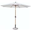 BIZZOTTO ANDREA SPA Ombrellone Palinuro 3m Bianco/Naturale con Snodo, Struttura in Acciaio Trattato (base non inclusa)