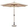 BIZZOTTO ANDREA SPA Ombrellone Palinuro 3m Beige/Naturale con Snodo, Struttura in Acciaio Trattato, (base non inclusa)