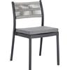 BIZZOTTO ANDREA SPA SEDIA 0650004 ALVIN ANTRACITE CON CUSCINO