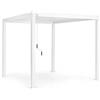 BIZZOTTO ANDREA SPA Pergola Ocean 3x3 Bianco Bizzotto, Alluminio Verniciato, Tetto Lamellare, Autoportante