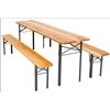 4F GROUP SPA Set Birreria, Tavolo e 2 Panche, Legno, Richiudibile, 200x60x76 cm, Per Feste e Cerimonie