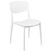 5FIVE Sedia impilabile in polipropilene bianca - 46x54,5x79 cm