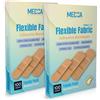 MEDca Bende adesive in tessuto flessibile per una protezione comoda e flessibile di grandi dimensioni e la cura delle ferite di tagli, graffi e ferite minori, dimensioni assortite