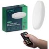 V-TAC VT-8618S - Plafoniera 18W, Sensore a Microonde Integrato, 4000K corpo Bianco, IP44 con telecomando - 76601