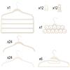 Organised Options Set 80 pezzi con appendini, clip e accessori