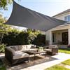 HAIKUS Tenda a Vela Impermeabile Rettangolare 3x5 m, Protezione Raggi UV 98%, Telo Ombreggiante 5x3 Impermeabile, Tenda da Sole per Esterno Giardino Terrazzo, Grigia