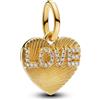 Pandora 14k Gold-plated unique metal blend Cubic Zirconia Clear 763604C01 Pendente