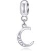 CRISNATA Initial C Ciondolo Charm, Lettera C Charms Fit Pandora Bracciale di Natale, 925 Argento Sterling Ciondolo CZ Birthstone Alfabeto Beads, regalo per Cugino/Amico/Madre/Chanukah