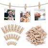 guangyuan 150 Pezzi Mollette Legno Piccole 2,5/3/3,5 cm Mini Mollette in Legno Decorative per Natale, Matrimonio, Festa, Appendere Foto