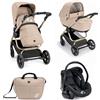 CAM - Trio Babila Beige Cuori con Seggiolino Auto Area 0+