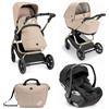 CAM - Trio Babila Beige Cuori con Seggiolino Auto Relax I-Size (Recline)