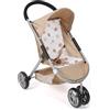 Bayer Chic 2000 Passeggino per bambole Speedy - Orsetto beige - Adatto per bambole fino a 46 cm - Altezza cursore 58 cm