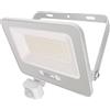 EMOS - Faretto LED in alluminio GLARO da 50 W con sensore - IP54 impermeabile per ambienti umidi ed esterni - super luminoso 5.000 lm, bianco neutro 4.000 K, durata 20.000 h - Cavo di collegamento in
