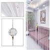 Eve Split Tenda decorativa per porta, con perline, pannello da parete, frangia, divisore per finestra, per matrimoni, caffetterie, ristoranti, decorazione per la casa (bianco)