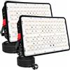 Indmird Faretto LED da Esterno 400W, 2 Pezzi 40000LM Faro Led da Esterno 3000K Bianco Caldo Faretti led Esterno IP66 Impermeabile Faretto da esterno per Terrazza Garage Giardino Cortile Piazza