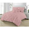 Set Copripiumino Reversibile 5 Pezzi - 200 Percalle Cotone, Letto 150/160, Verde Scuro/Beige, Prodotto In Portogallo