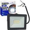 MONTERAL Faretto LED da Esterno 20W 220-240V con Flusso Luminoso di 1600lm 4000K - Faro LED Esterno con Grado di Protezione IP65 - Colore Nero