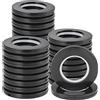 Coolty 32pcs Anelli per Tende con Occhielli, Plastica Rotondi Anello Occhiello a Basso Rumore per Camera da Letto Soggiorno Tenda Fibbia, 40mm diametro Interno(Nero)
