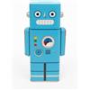 BLUECHOLON Salvadanaio in metallo XL a forma di Robot, 24 x 9 x 8 cm (blu)