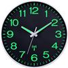 BonVIVO Orologio Da Parete 30cm Radiocontrollato Silenzioso - Alluminio Nero/Bianco/Argento Con Termometro E Igrometro - 4