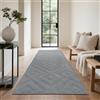 Enyhom Tappeto passatoia per corridoio, cucina, antiscivolo, lavabile, moderno, per ingresso, camera da letto, soggiorno, colore: grigio, 80 x 240 cm
