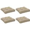 Outsunny Set di Cuscini per Sedie da Pranzo e Giardino Impermeabili e Anti-UV con 2 Laccetti di Fissaggio 48x48x10 cm Cachi | Aosom Italy