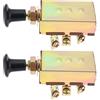 ECSiNG 2 pezzi 3-Stage Auto Pull Switch Horn Faro Modifica Interruttore per Trattori Escavatori Automobile Veicolo Agricolo con Fusibile 20A