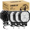 RIGIDON 4 Pcs Mini Faro da Lavoro Led, 2.8 Pollici 16W 1600LM Proiettore Luci di Lavoro a Led, Fari di Profondità Per Auto Fuoristrada Trattore Escavatore Camion SUV ATV UTE 4x4 Motociclo, 12V 24V