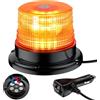 DTEANJU 40 LED Luce Stroboscopica Magnetica Ambra di Emergenza da 12/24 V | Faro Lampeggiante Magnetico IP65, E57, 7 Modalità di Flash, Cavo Accendisigari 5m, Interruttore Controllo, per Auto e Camion
