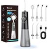 Bezvoi Idropulsore Dentale Portatile Senza Fili, 300 ML Irrigatore Idropulsore Ricaricabile Foppio Flusso Impermeabile IPX7 Water Orale Flosser Pulizia Denti Ideale per Viaggi a Casa Nero
