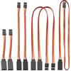 YIXISI 7 Pezzi 75/150/300/500 mm Servo di Estensione per RC, 3 Pin JR Maschio a Femmina Servo Extension Cable 22 AWG 60 Fili Filo, Cavo Prolunga JR, per Velivoli Telecomandati
