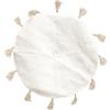 HOME DECO FACTORY TX9033 - Tappeto rotondo con pompon, in cotone e poliestere, tessuto iuta, 90 x 90 x 0,5 cm, colore: beige