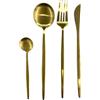 HOME DECO FACTORY, KA0592, Set Posate Oro 24 Pezzi, Eleganti e Resistenti in Acciaio Inox, Ideali per Tutte Le Occasioni, di Facile Manutenzione, perfette Come Regalo Misura: 24 Pezzi, Oro