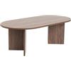 Hanah Home Elegante tavolo da caffè in noce, 119 cm x 60 cm x 39,8 cm, 100% melamina, spessore 18 mm, perfetto per ambienti moderni e spazi