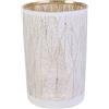 HOME DECO FACTORY HD9025 Tauri 20 Cm Oggetto Decorativo Vaso Vaso, Vetro, Bianco, 12 x 12 x 20