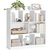 VASAGLE CUSTOS Collezione - Libreria, Libreria Scaffale, Divisorio, 8 Scomparti, 30 x 97,5 x 100 cm, per Studio Soggiorno Ufficio, Bianco Nuvola LBC52WTV2